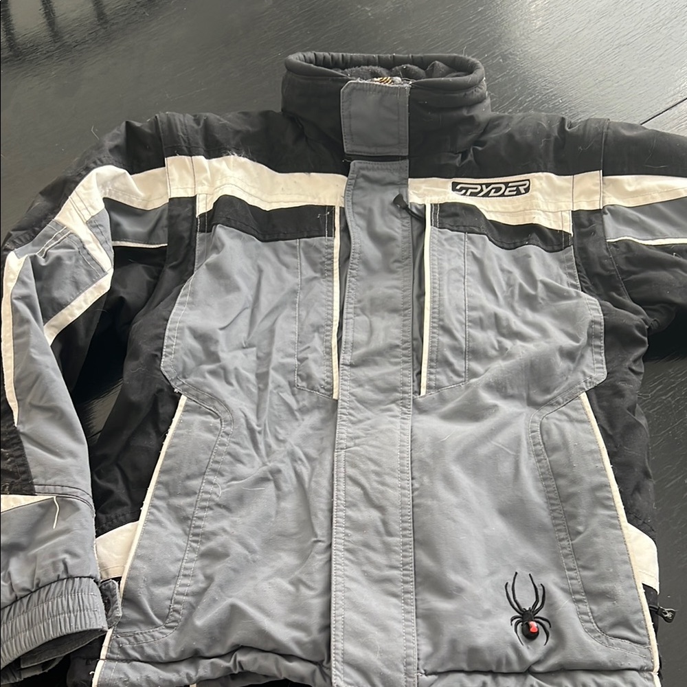 Black Ski Pants and matching coat with Spider Logo